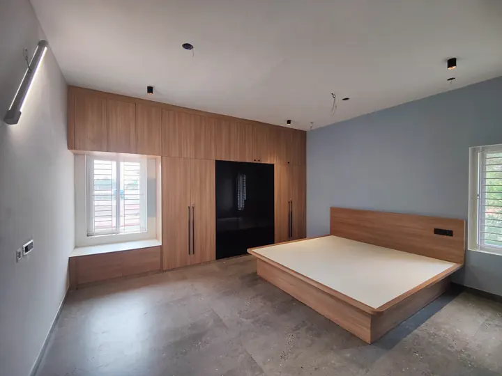 Residence Two bedroom with timber panelling
